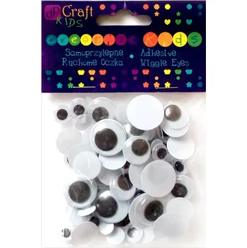 samolepka DP Craft Pohyblivé samolepící oči 75 ks
