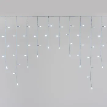 Vánoční světelný závěs Xmasking LED závěs krápníky 186 LED studená bílá