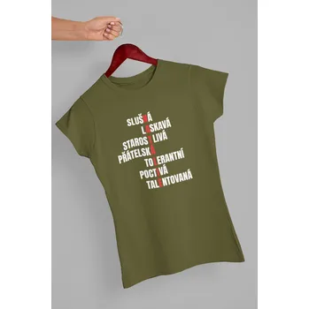 Dámské tričko MMO Dámské tričko Charakteristika Natálie Barva: Khaki, Velikost: M