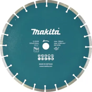 Řezný kotouč Makita E-23226 - kotouč řezný diamantový beton 355x2.8x25.4mm pro aku stroje = old E-12996
