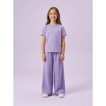 Dívčí kalhoty Sinsay - Tepláky se širokými nohavicemi - tmavě fialová - 370HS-49X - 370HS-49X-122