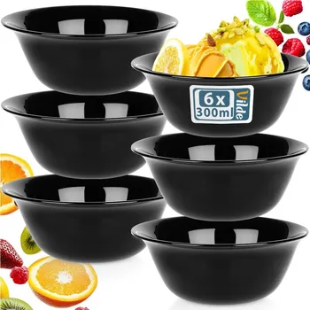 6x Miska MISKA salátová mísa na saláty, svačiny, předkrmy, dezerty 300 ml