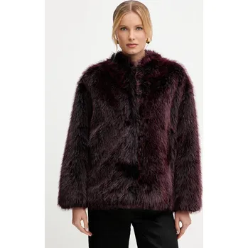 Dámský kabát Kabát Patrizia Pepe vínová barva, 8O0197 E072 8O0197.E072 93X, vel. 40