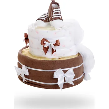 Přebalování Plenkovky.cz Dvoupatrový plenkový dort – čokoládový