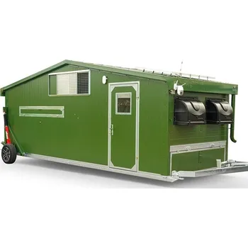 Mobilní kurník pro slepice, kurník na drůbež Quramo Q100 pro 120 slepic včetně vybavení