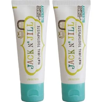 zubní pasta Jack N' Jill Organic Blueberry detská zubná pasta 2×50 g