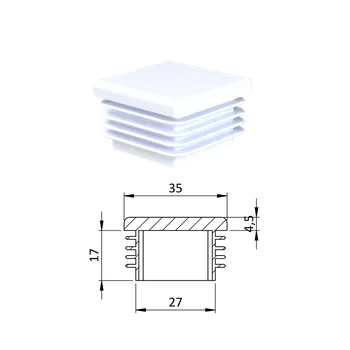 Příslušenství pro plot Krytka plastová 35 x 35 mm, bílá