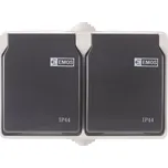 EMOS spol. s r.o. Zásuvka 2-násobná nástěnná IP44 šedá EMOS