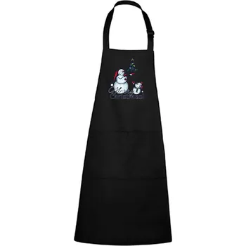 Kuchyňská zástěra Zástěra s potiskem Merry Christmas! Barva zástěry: Černá