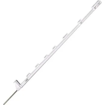 Ohradník Bílý plastový sloupek, tyčka Standard 105 cm pro elektrický ohradník ocelová špička