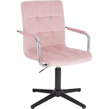 LuxuryForm DESIGN Židle VERONA VELUR na černém kříži - růžová