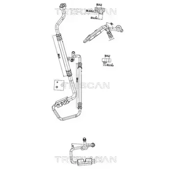 Vedení klimatizace TRISCAN Vysokotlaké / nízkotlaké vedení klimatizace TRI 9010 16066