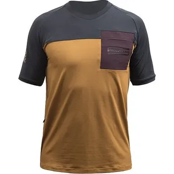 cyklistický dres triko pánské krátké FRESH TRASH HORIZON POCKET černo/pískové Varianta: XXL