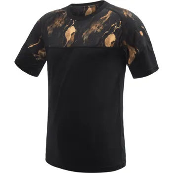 Pánské tričko triko krátké pánské SENSOR MERINO IMPRESS černé/cosmos Varianta: L