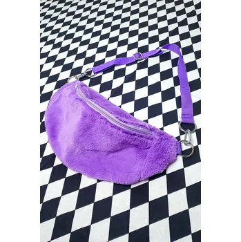 Outdoorové zavazadlo PRINCESS TIRAMISU Ledvinka FLUFFY - chlupatá fialová Barva: Fialová