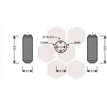 Sušič klimatizace Sušárna, klimatizace VAN WEZEL 1300D058