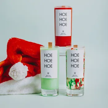 Svíčka IRONIC CANDLES - HOE HOE HOE Velikost svíčky / Size: Malá / Small, Barva a vůně / Color and scent: Neon žlutá - LITSEA CUBEBA (citrusová)