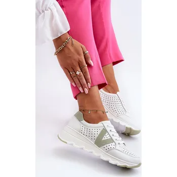 Dámské tenisky Dámské kožené lehké sportovní boty béžové Eleonori 36