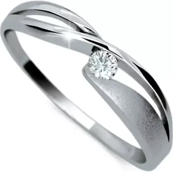 Prsten Dámský prsten s přírodní diamantem DF1721 velikost 55