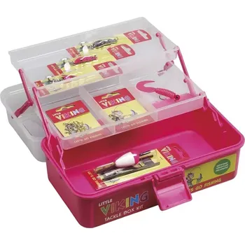 Pouzdro na rybářské vybavení KINETIC - Organizér Little Viking Tackle Box Kit Fuchsia