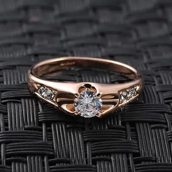 Prsten Victoria Filippi Zásnubní pozlacený prsten Pellegrino s 3ct čirým zirkonem P249/59 59 Zlatá