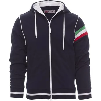 Pánská mikina Payperwear Sportovní pánská mikina Nevada s italskou trikolórou na průramku Barva: modrá námořní - bílá, Velikost: XL