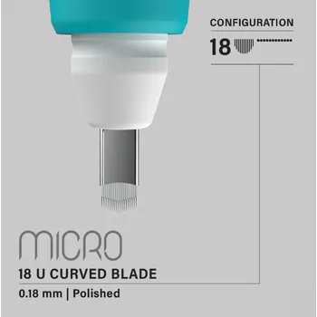 Tužka na obočí FK IRONS Jednorázové pero s čepelkou Vertix Micro 18U na microblading - 0.18mm