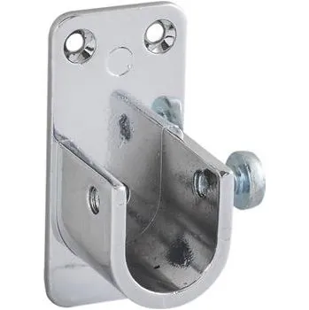 Šatní držák Oval 8 - pro šatní tyč o 30 x 15 mm, Zamak pochromovaný