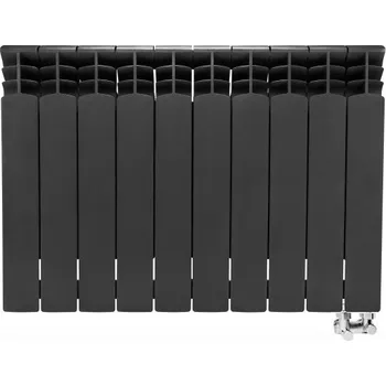 Radiátor Deskový HLINÍKOVÝ radiátor G500F 19-segmentový GRAPHITE PRAVÉ rohové připojení (SADA) e41505