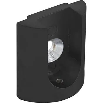 Nábytkové kování ALU-STYLE GP systém držák oválné šatní tyče černý