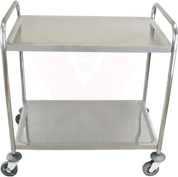Servírovací stolek Servírovací vozík nerez Beeketal BSW-2 gastro pojízdný 2 police rozměry 965 x 523 x 935 mm