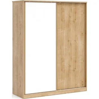 Šatní skříň Šatní skříň s posuvnými dveřmi a zrcadlem Cody - dub