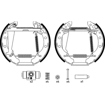 Brzdová čelist Sada brzdových čelistí TEXTAR 84044709