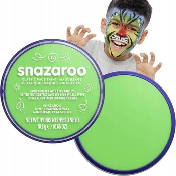 Speciální výtvarná barva Barva na obličej 18 ml limetková Snazaroo 1118433