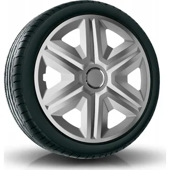 Poklice na kolo Puklice FAST LUX 15" stříbrné pro Toyota, Volkswagen, Volvo, 4 ks