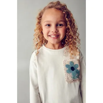 Chlapecké tričko Dětské tričko s dlouhým rukávem Mayoral 4004.6C.Mini.9BYA béžová 01X, vel. 104