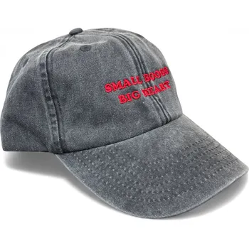 Kšiltovka DARK CAP - kšiltovka SMALL BOOBS BIG HEART / ČERNÁ WASHED