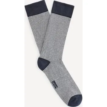 Pánské ponožky Proužkované ponožky Vicaire z bavlny Supima® Tmavě m