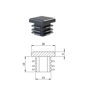 Příslušenství pro plot Krytka plastová 20 x 20 mm, antracit