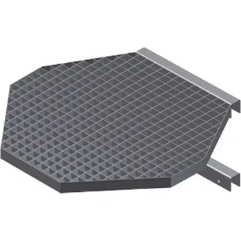 Žebřík ZARGES Přestupovací plošina, 44266, Materiál: nerezová ocel