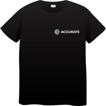 Pánské tričko Accurate+ Bavlněné triko - Černé Velikost: S