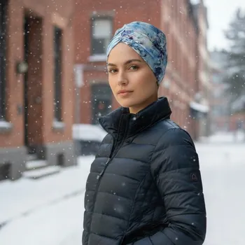 Ebbie Bavlněný turban-style - LEDOVÉ KVĚTY Velikost: 54