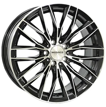 Alu kolo Alu kola MONACO WHEELS GP2, 18x8 5x120 ET30, černá lesklá + leštění