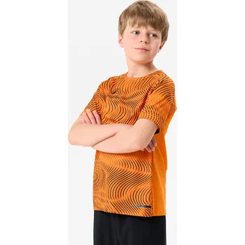 KIPSTA Dětský fotbalový dres Club Wavy 5-6 LET ORANŽOVÁ|ČERNÁ