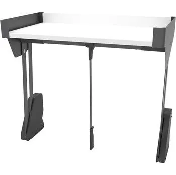 Nábytkové kování CONERO sklopná tyč TOP na šaty, světlá šířka skříně 445-628 mm, černá