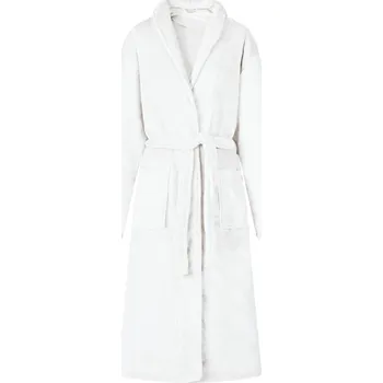 Dámský župan vidaXL Župan bez kapuce Bílá xxl Flanel