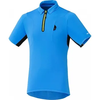 Cyklistické oblečení dres krátký pánský Shimano Polo Shirt modrý Varianta: XXL