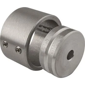 Nábytkové kování Stěnový držák šatní tyče 2dílný, o 22 mm, šatní tyč o 20 mm, nerez broušený