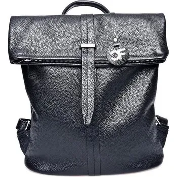 Městský batoh Carla Ferreri Dámský kožený batoh CF1884 Nero + 2 měsíce na vrácení zboží