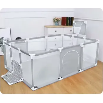 Dětská ohrádka Ohrádka pro děti s brankami - šedá